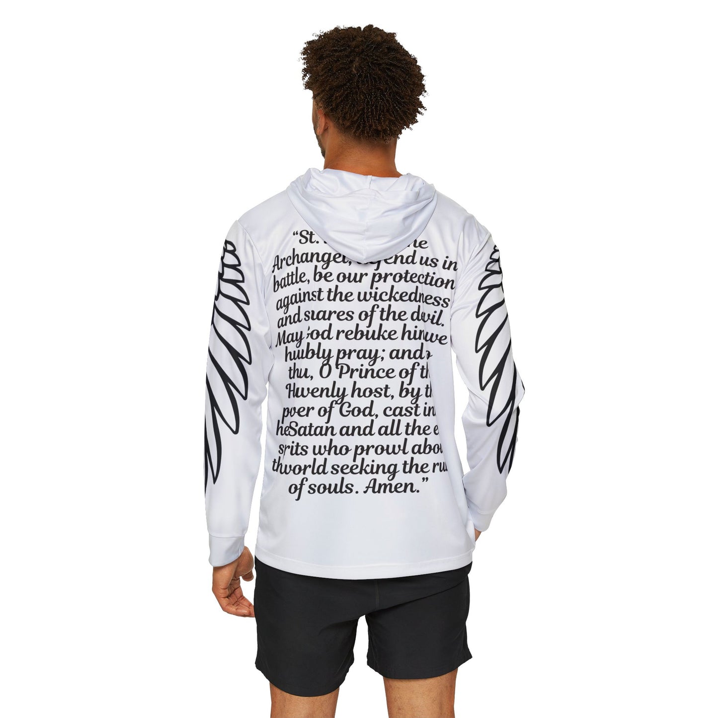 St. Michael The Archangel Winged - Hoodie White